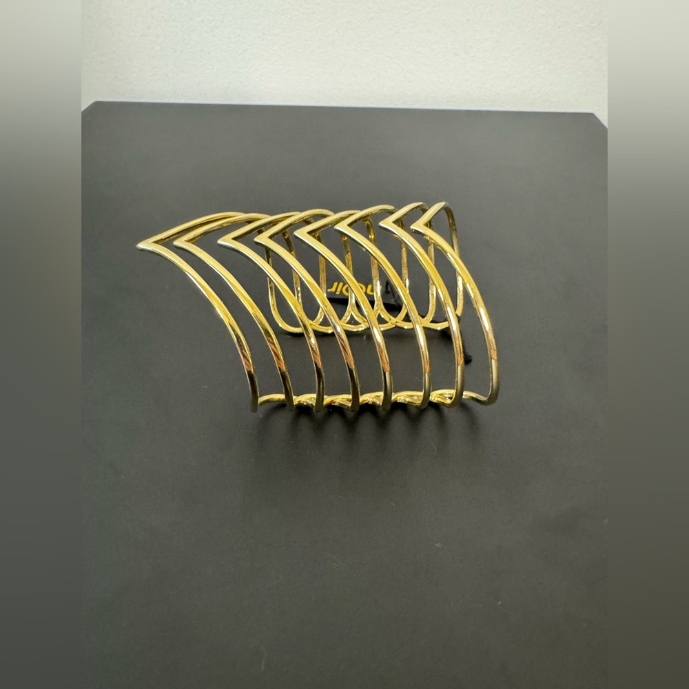 niOr Jewelry Colleen Chevron Cuff Bracelet NEW with Tags Gold plated - Picture 5 of 7